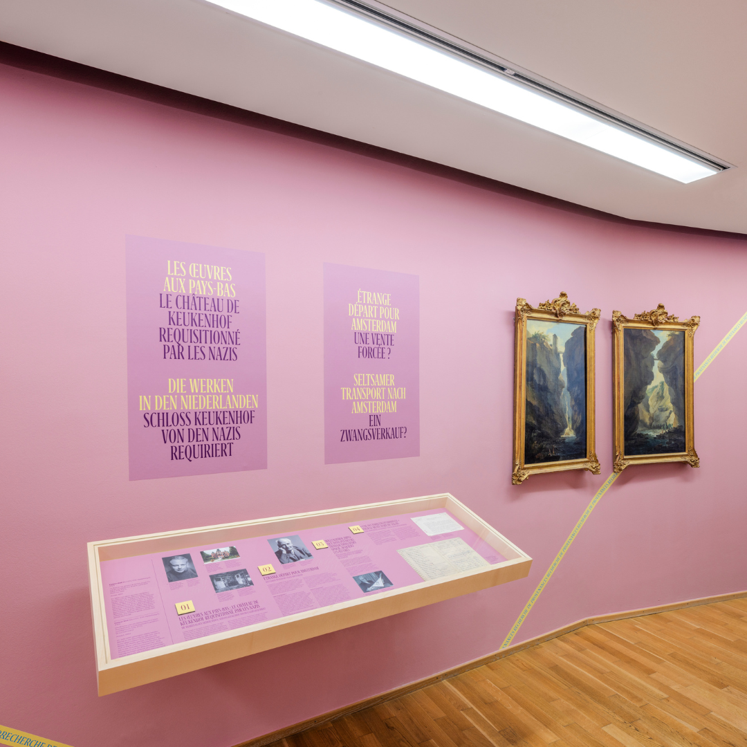 Lumière sur les oeuvres. Enquête sur la provenance de la collection. © Musées cantonaux du Valais, Sion. Photo : Olivier Lovey